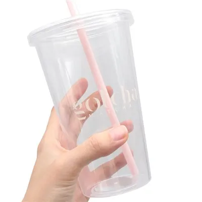 450 ml vieno sluoksnio šiaudų puodelis 16 OZ šalto gėrimo puodelis